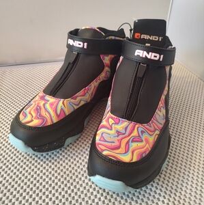 AND1 Boys Size 5 Hi-Top Zip Athletic Sneakers NWT
